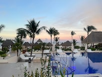 sunset at the resort
