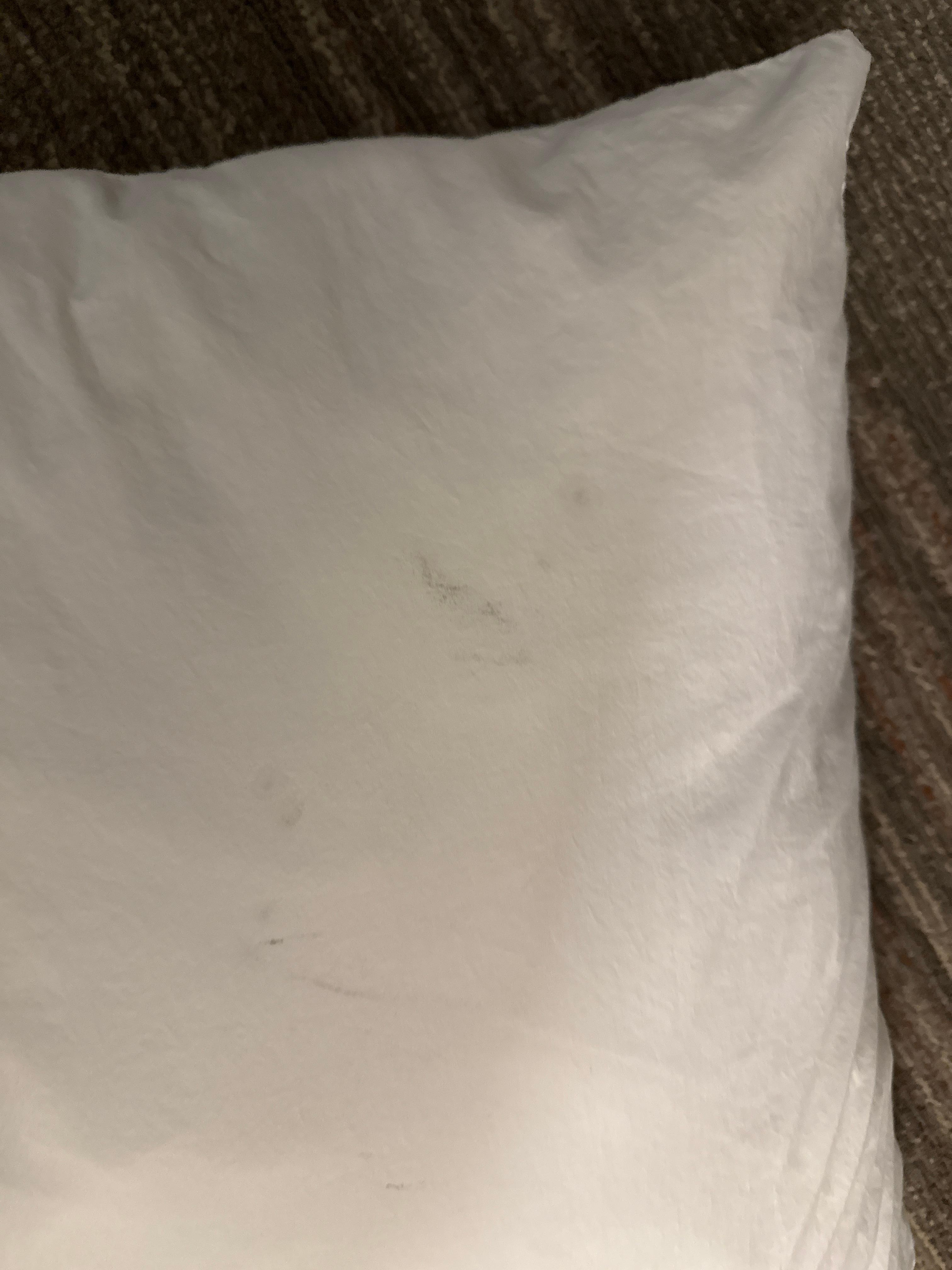 Stain on pillow