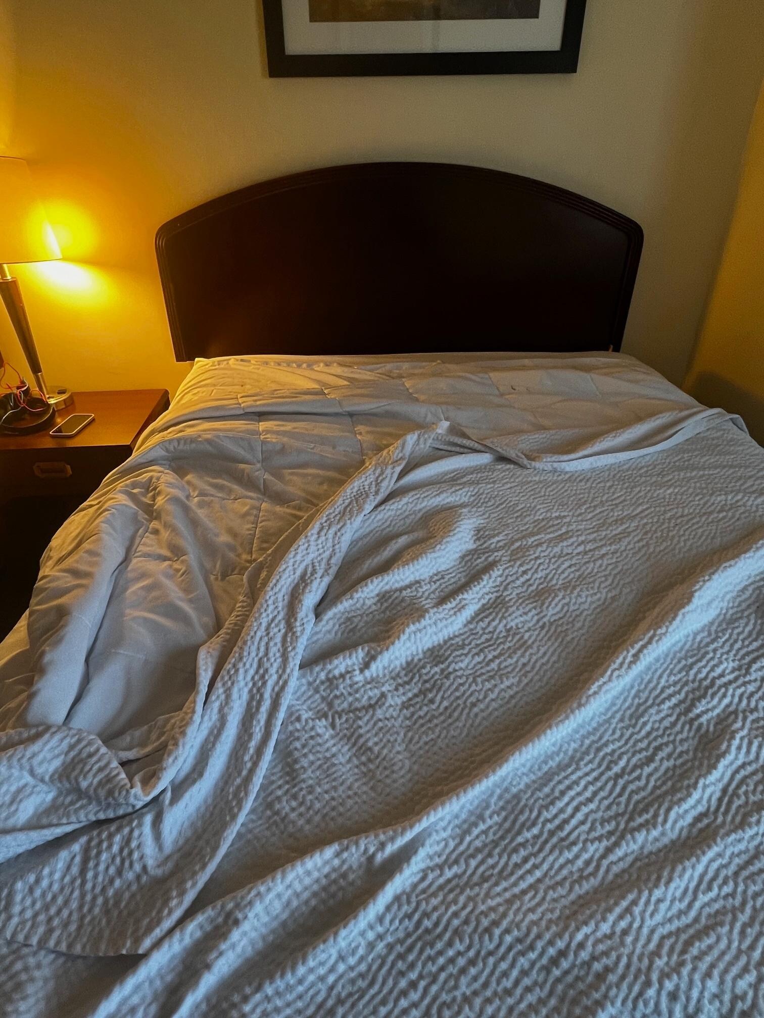 Dirty bedsheets Travelodge bed