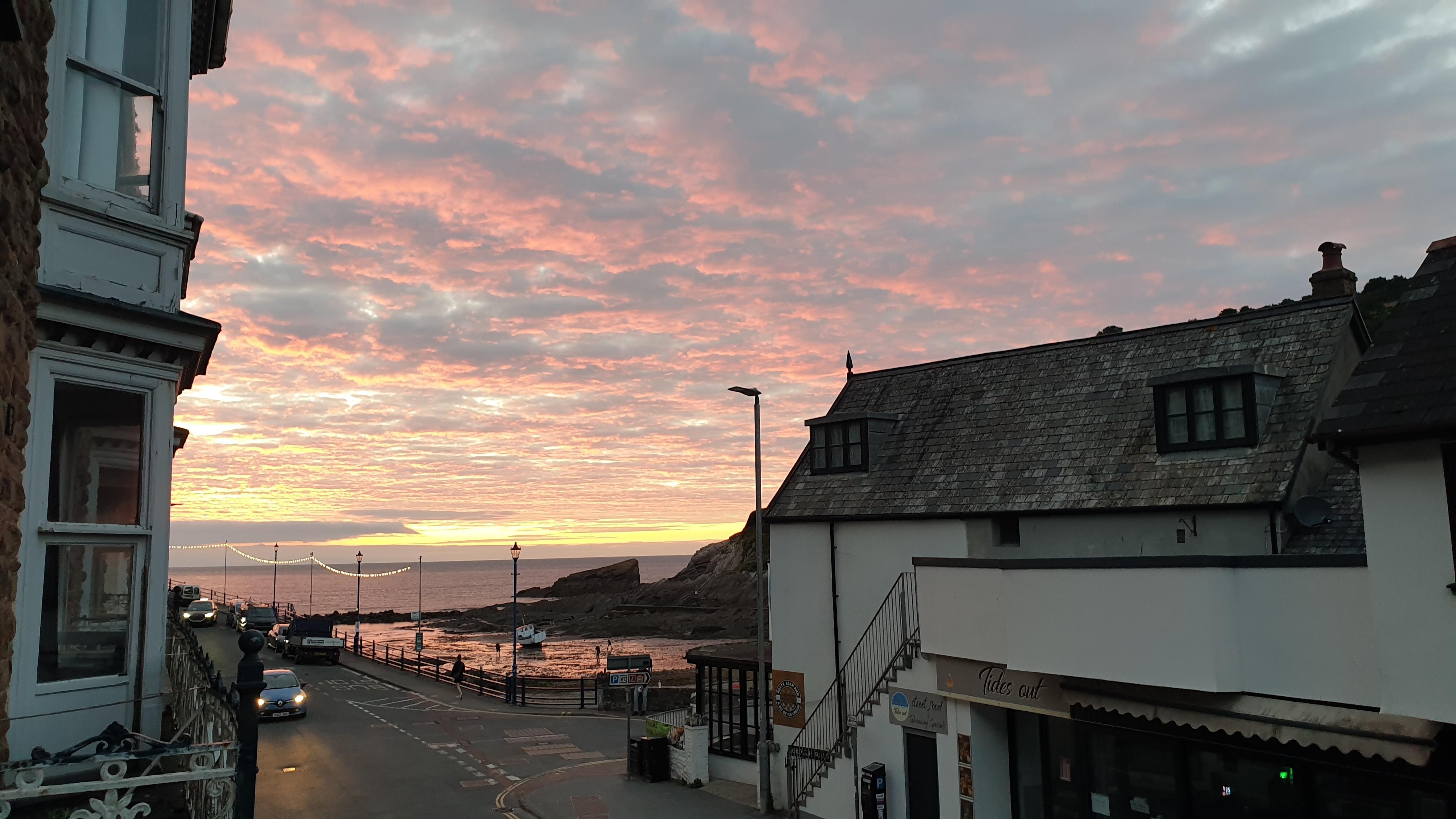 Sunset from the lounge bay window 