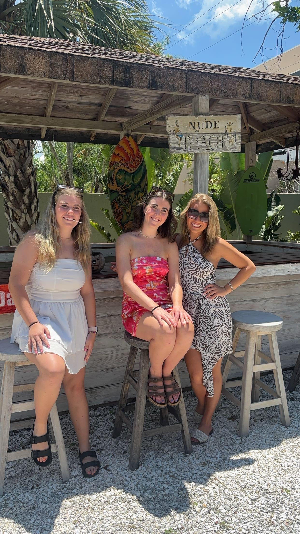 Tiki bar was so fun stocked with mosquito spray and fun