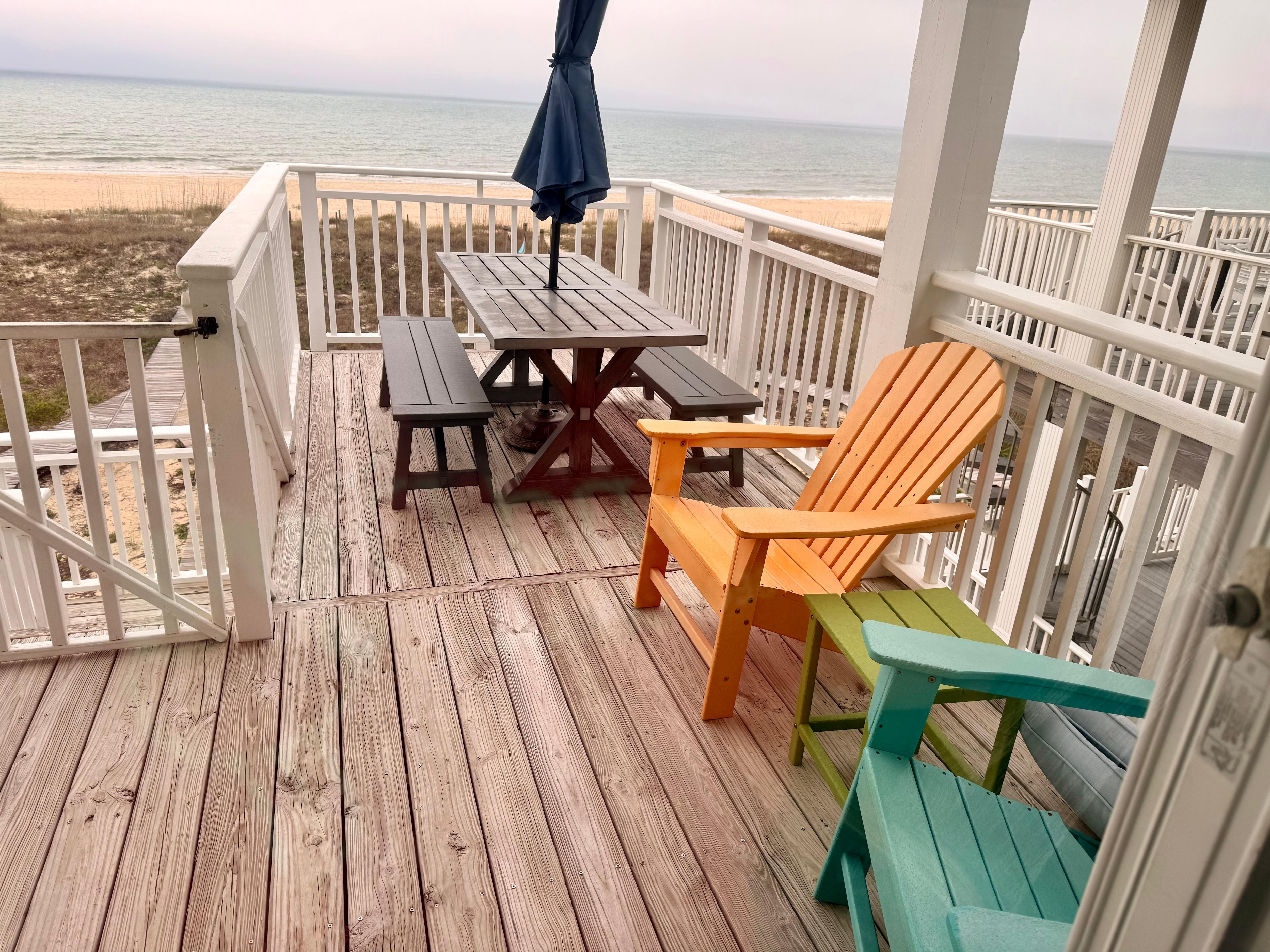 View from top level deck