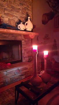 Snow,/wind storm power was out for a few hours. We loved it. Lit candles all over