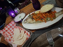 Whole fish at the Lebanese Restaurant Byblos