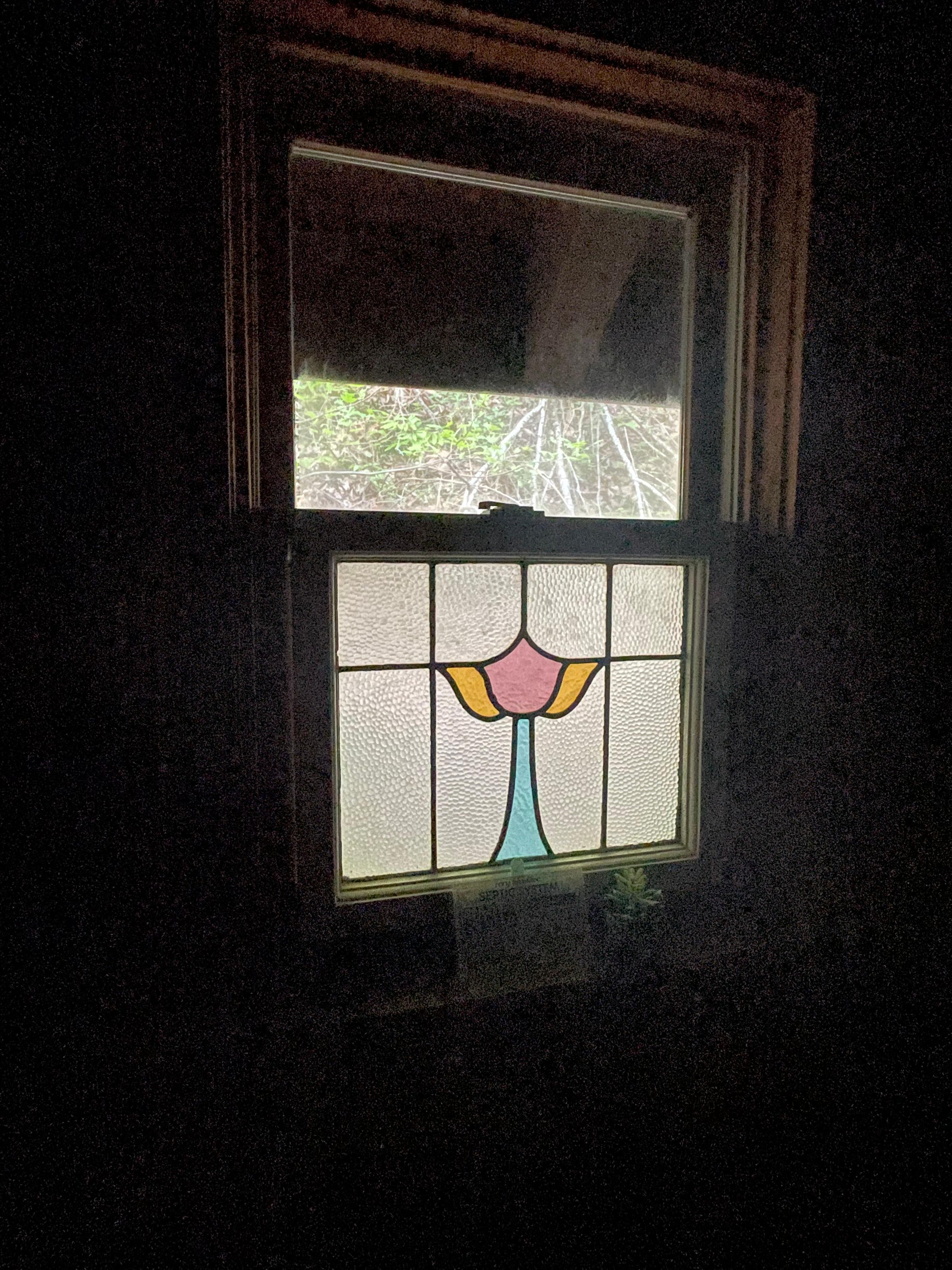 I loved waking up to this little stain glass window.