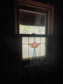 I loved waking up to this little stain glass window.