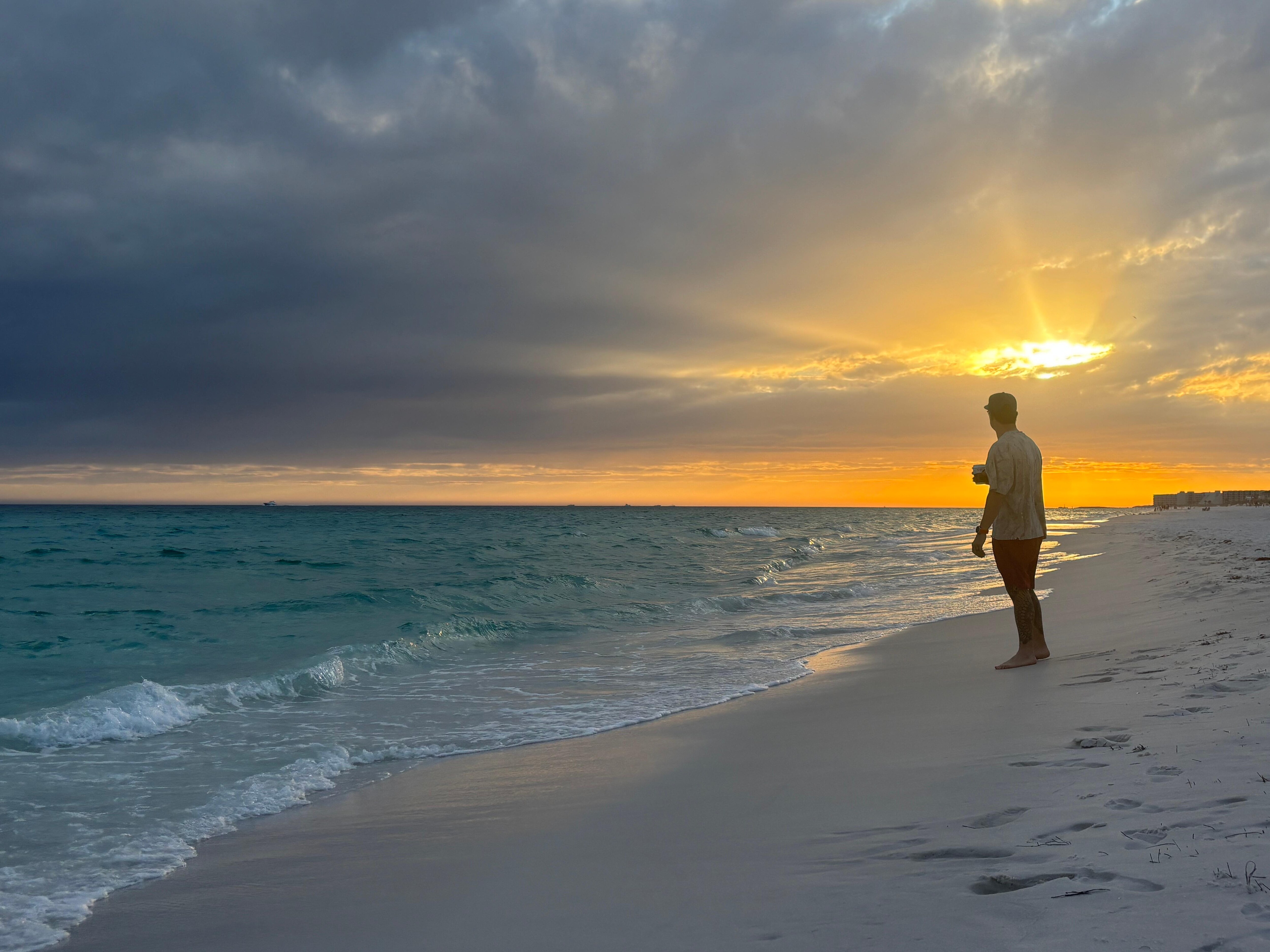 On private beach with condo