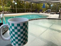 Morning coffee by the pool