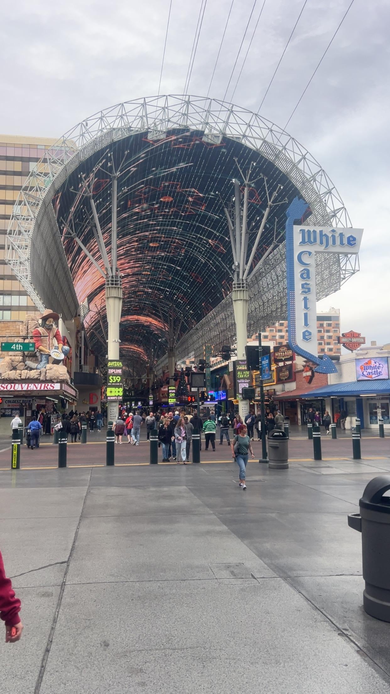 At the end of Fremont St. 