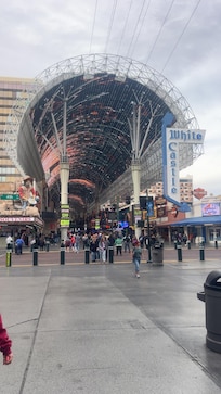 At the end of Fremont St.
