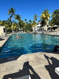 The smaller of the pools that was great.