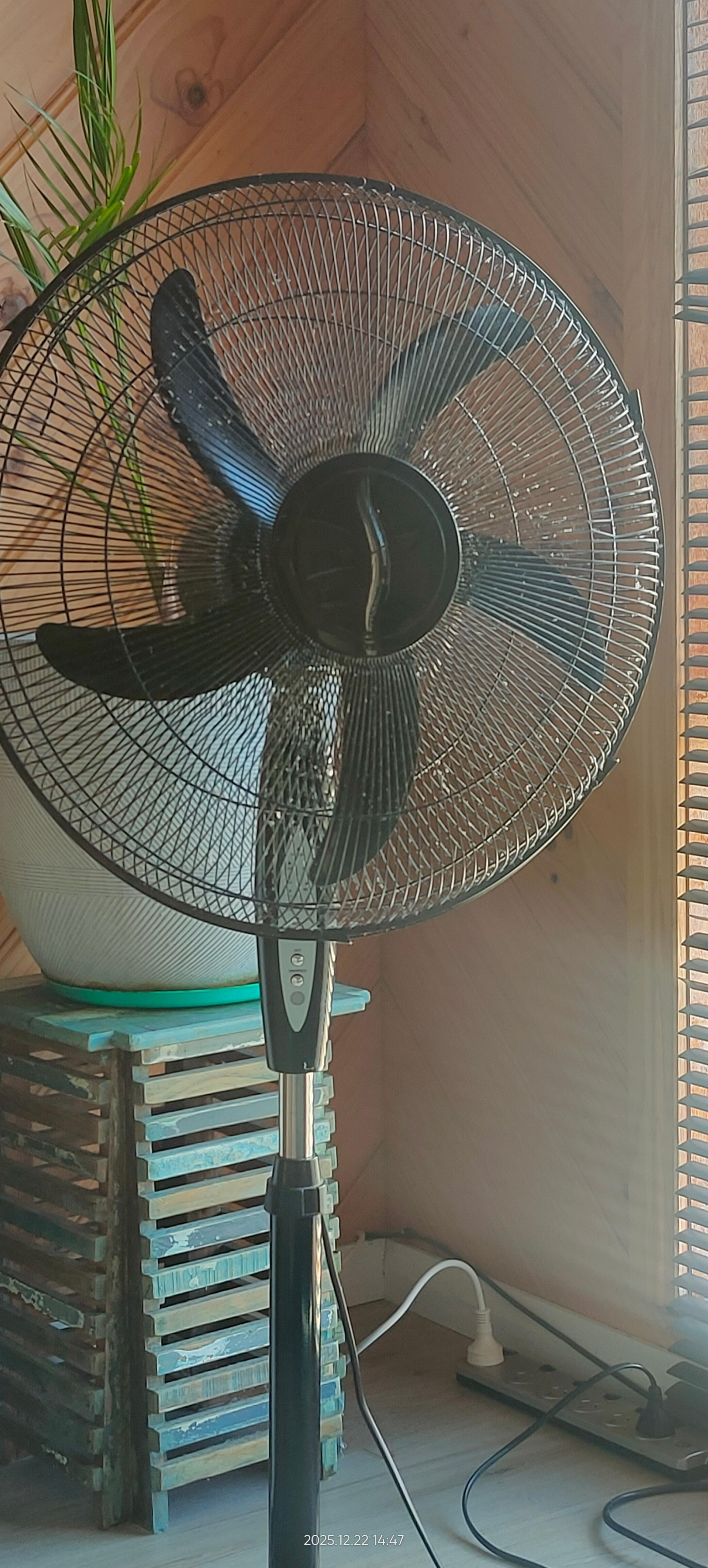 Layer of dust on the fan, could not use 