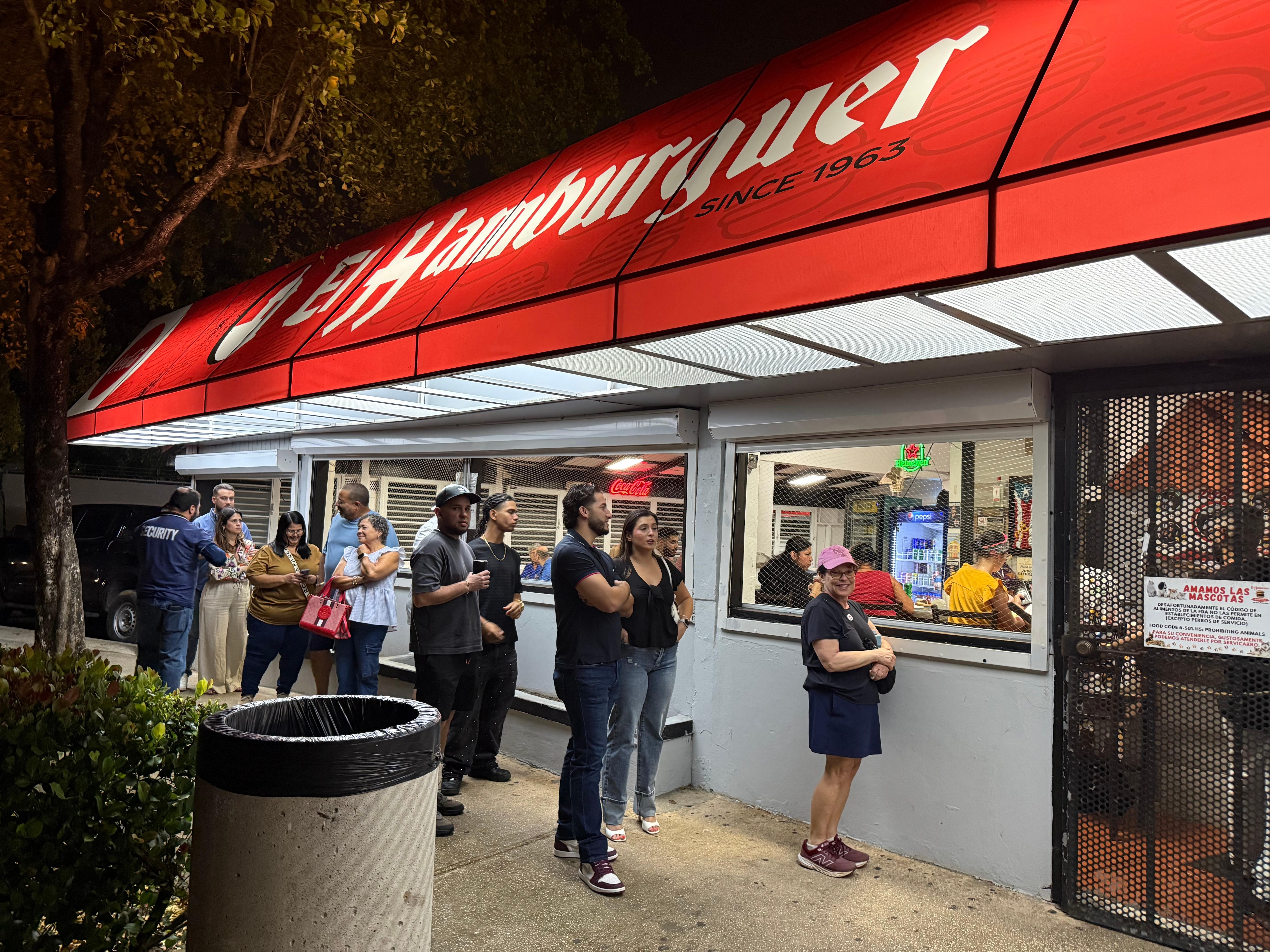 The most famous hamburger joint in town is around the corner