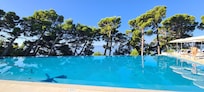Vacker pool med doft av lavendel, rosmarin och pinjetallar.