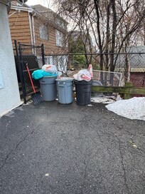 Trash outside the unit