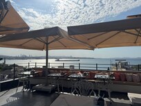 View from roof top where breakfast is served