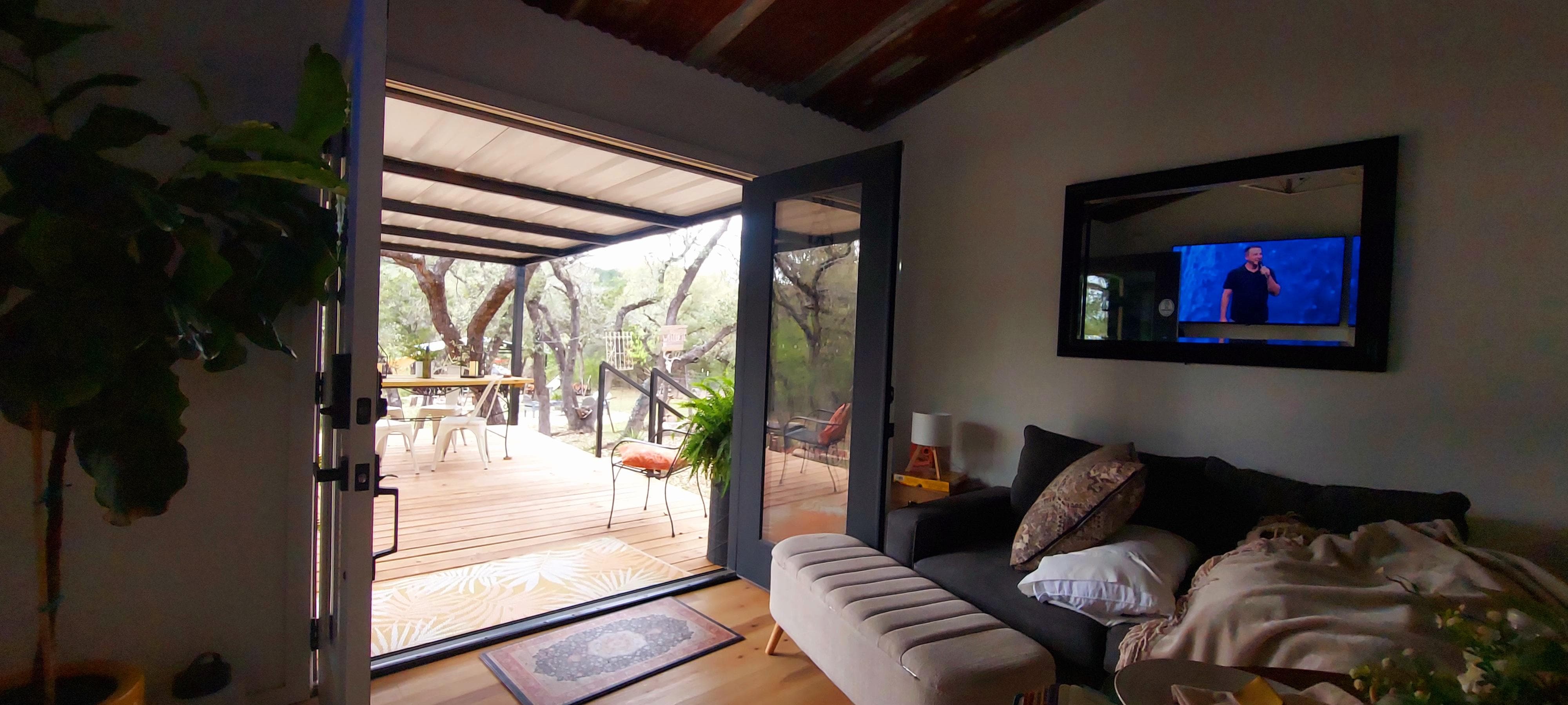 Loved opening the doors to hear the birds