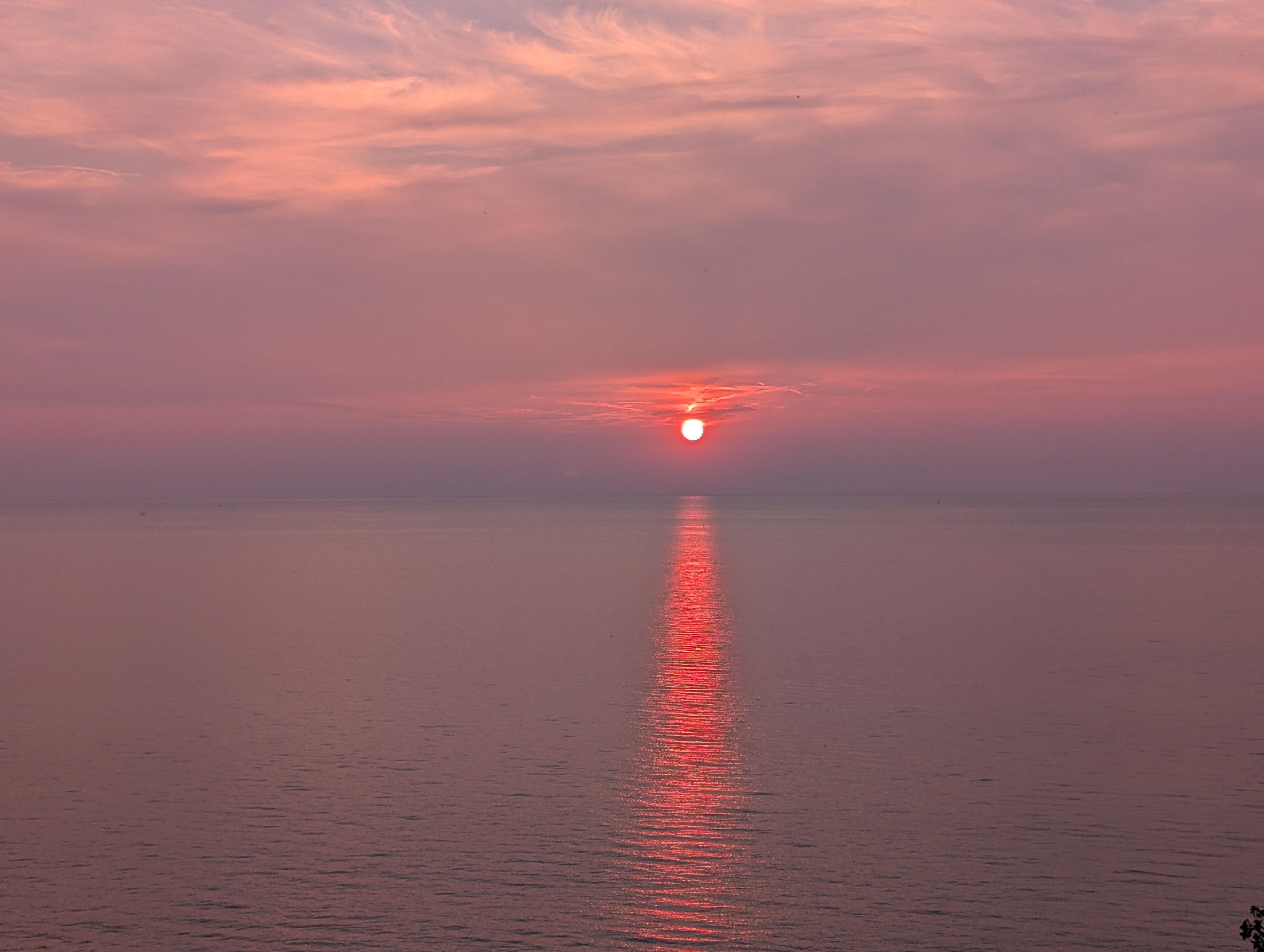 Sunset from private beach 