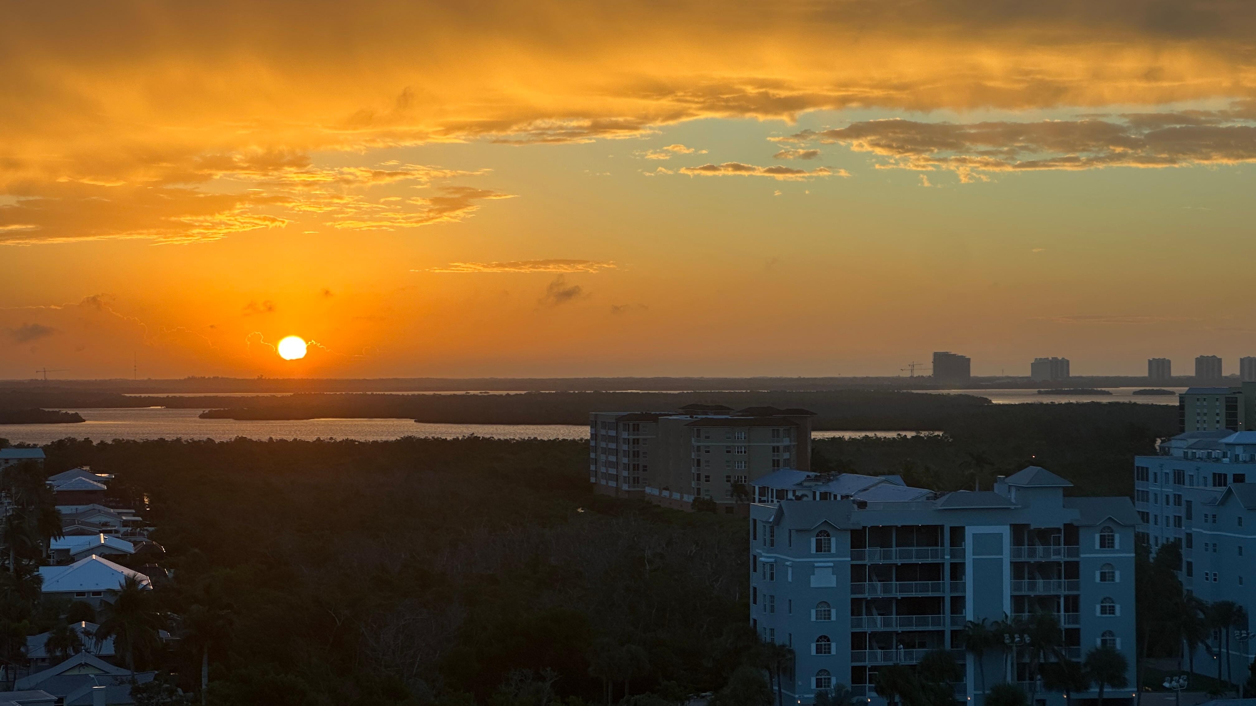 View from our 11th floor room looking east.