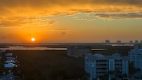 View from our 11th floor room looking east.