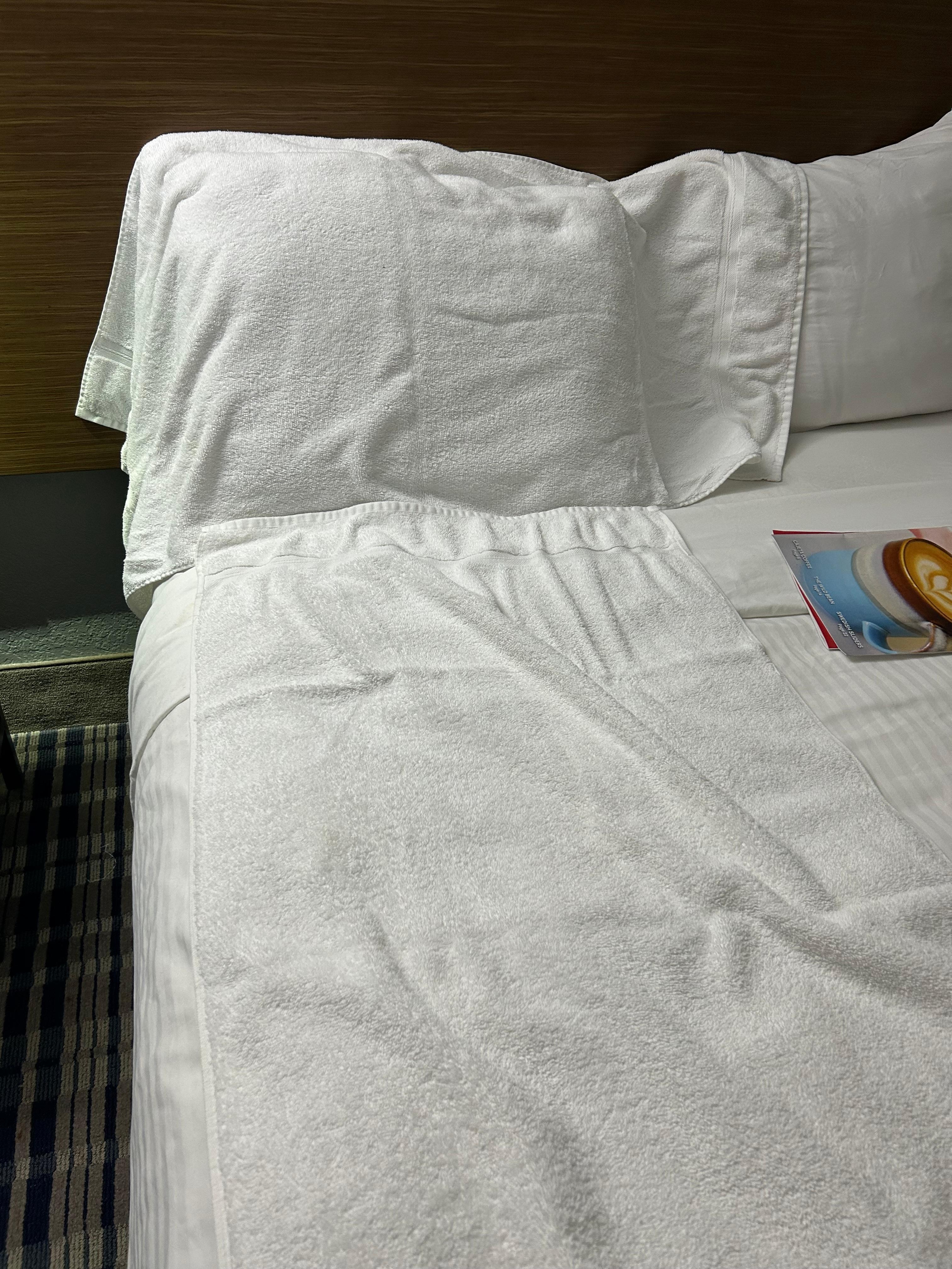 Slept fully clothed on a sheet. 