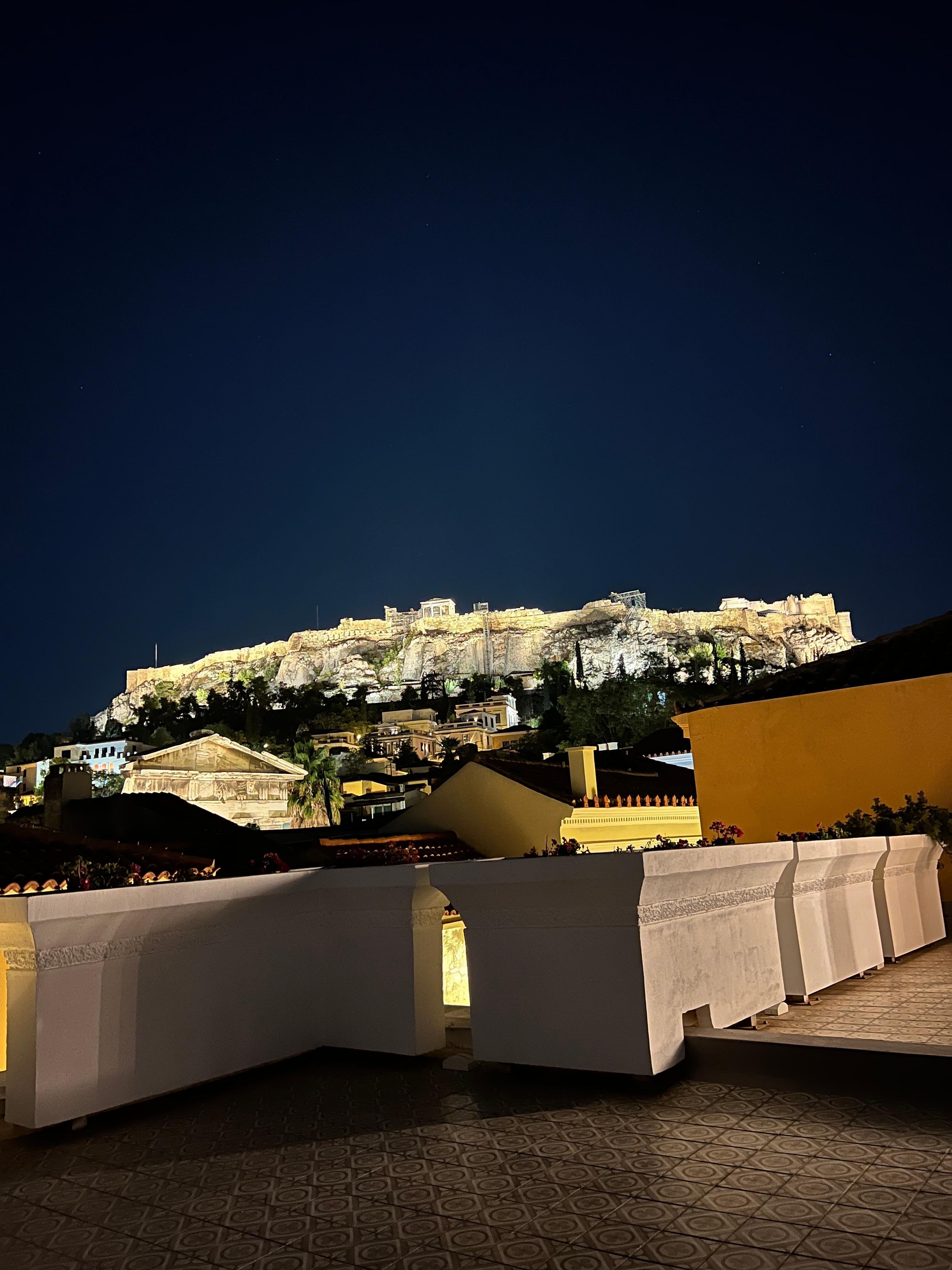 View from the upper patio. 