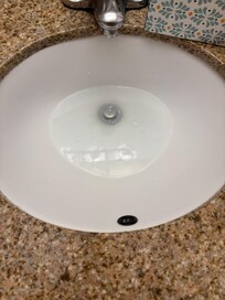 Sink and tub both held a substantial amount of water