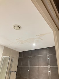 Leak in ceiling first apartment before being moved