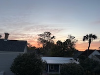 Sunrise from the deck just outside the front door.