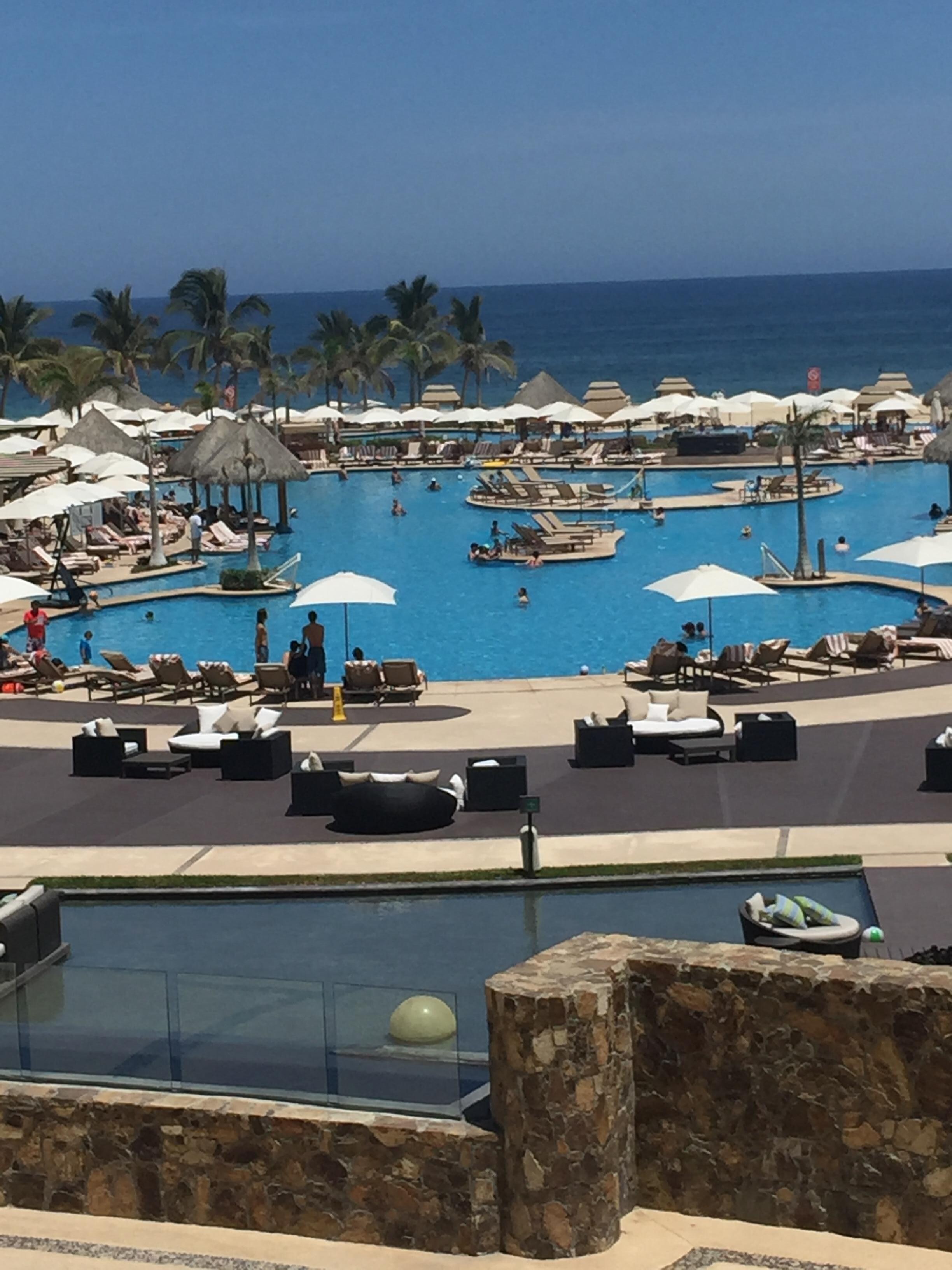 The view from the lobby stairs