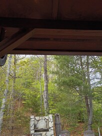 More view and charcoal grill