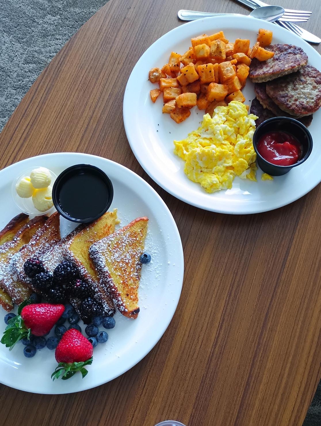 Breakfast brought to room