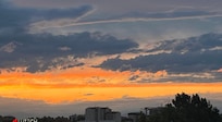 View of the sunset from our room