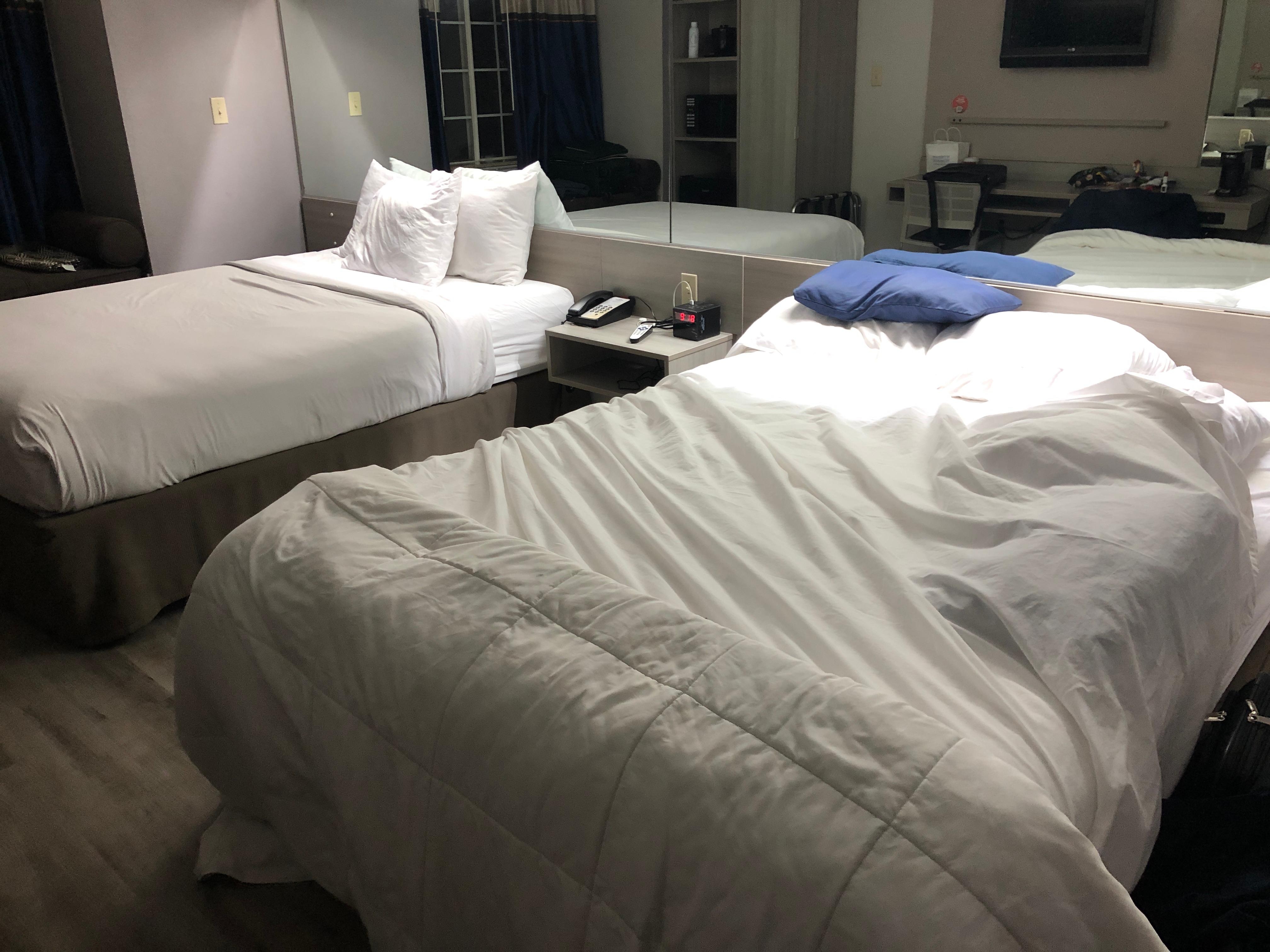 We had 2 people and this is how housekeeping made up the room