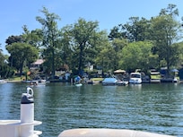 View of the dock from the water.