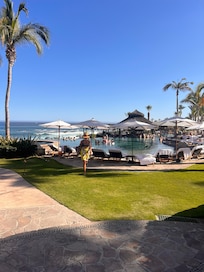 Pool near villas