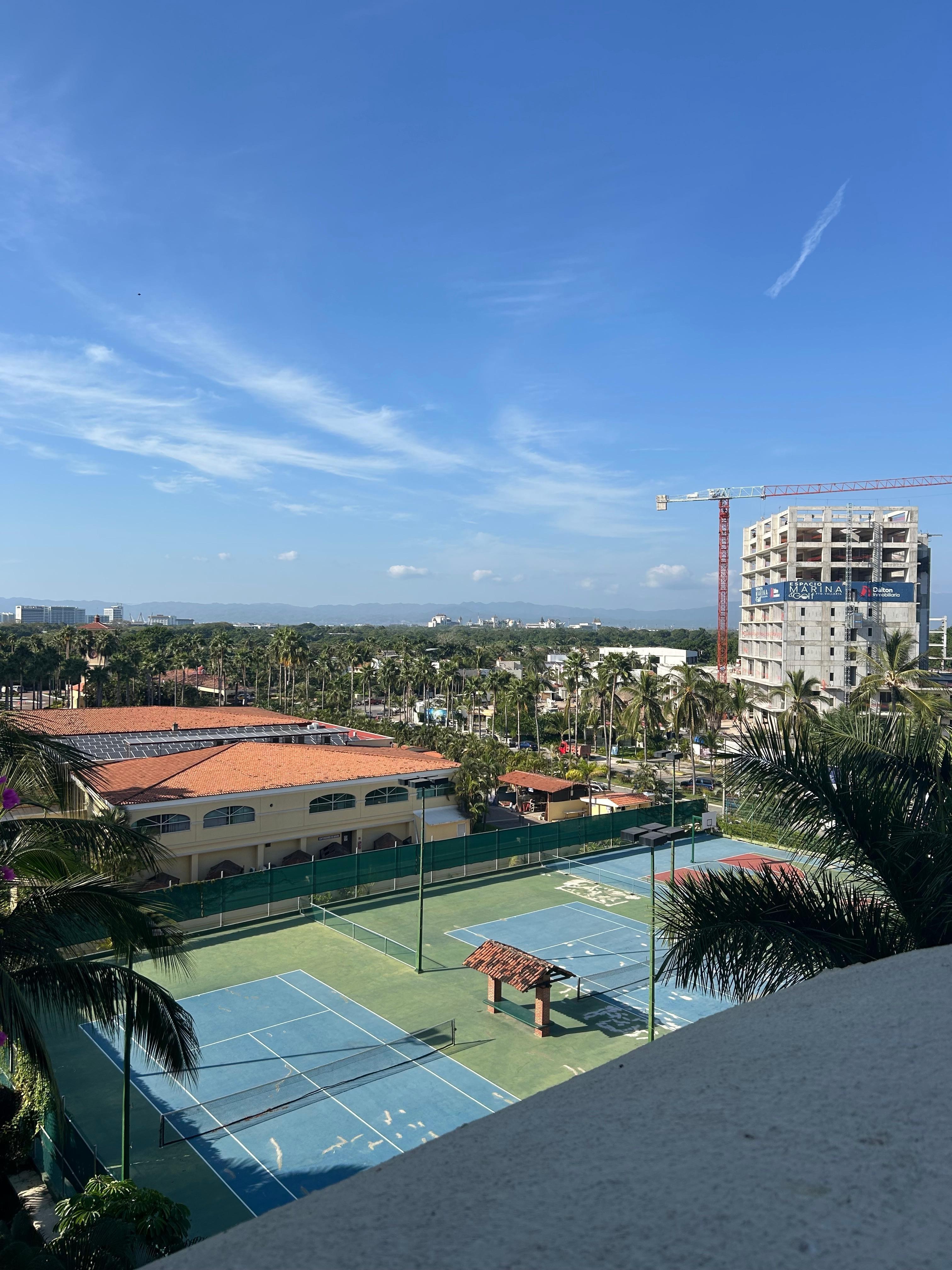 Towards pickle/tennis courts. 