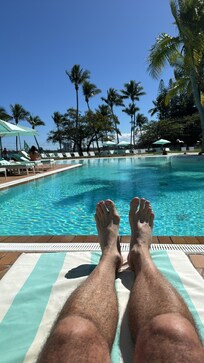 From the pool