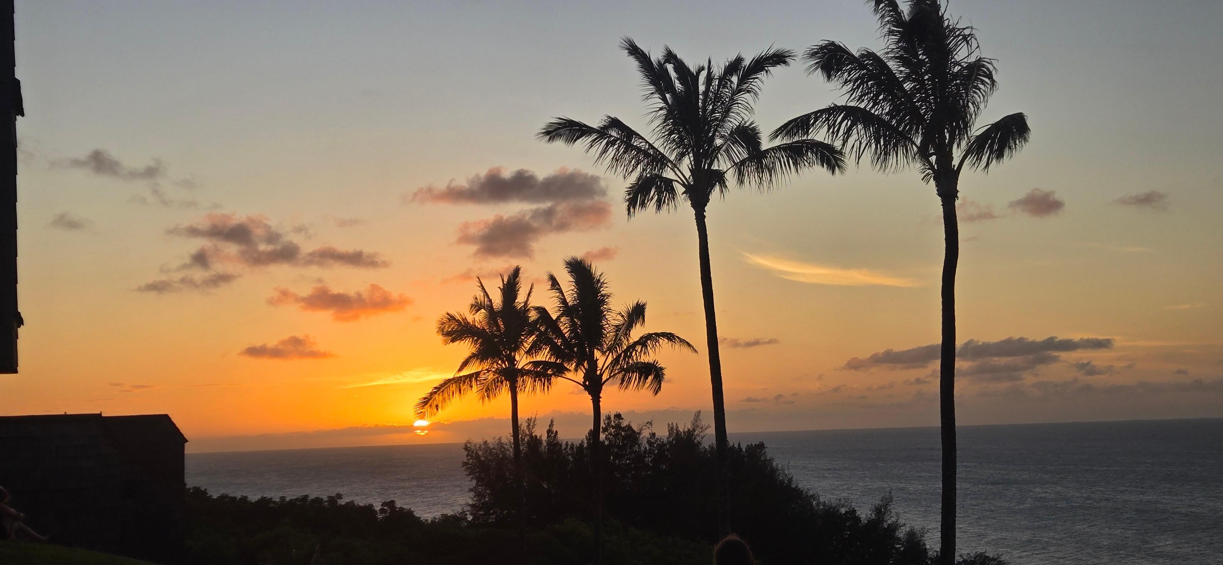 Sunset 100 feet from condo
