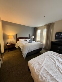 Nice bed and a pull out sofa bed. Really clean!