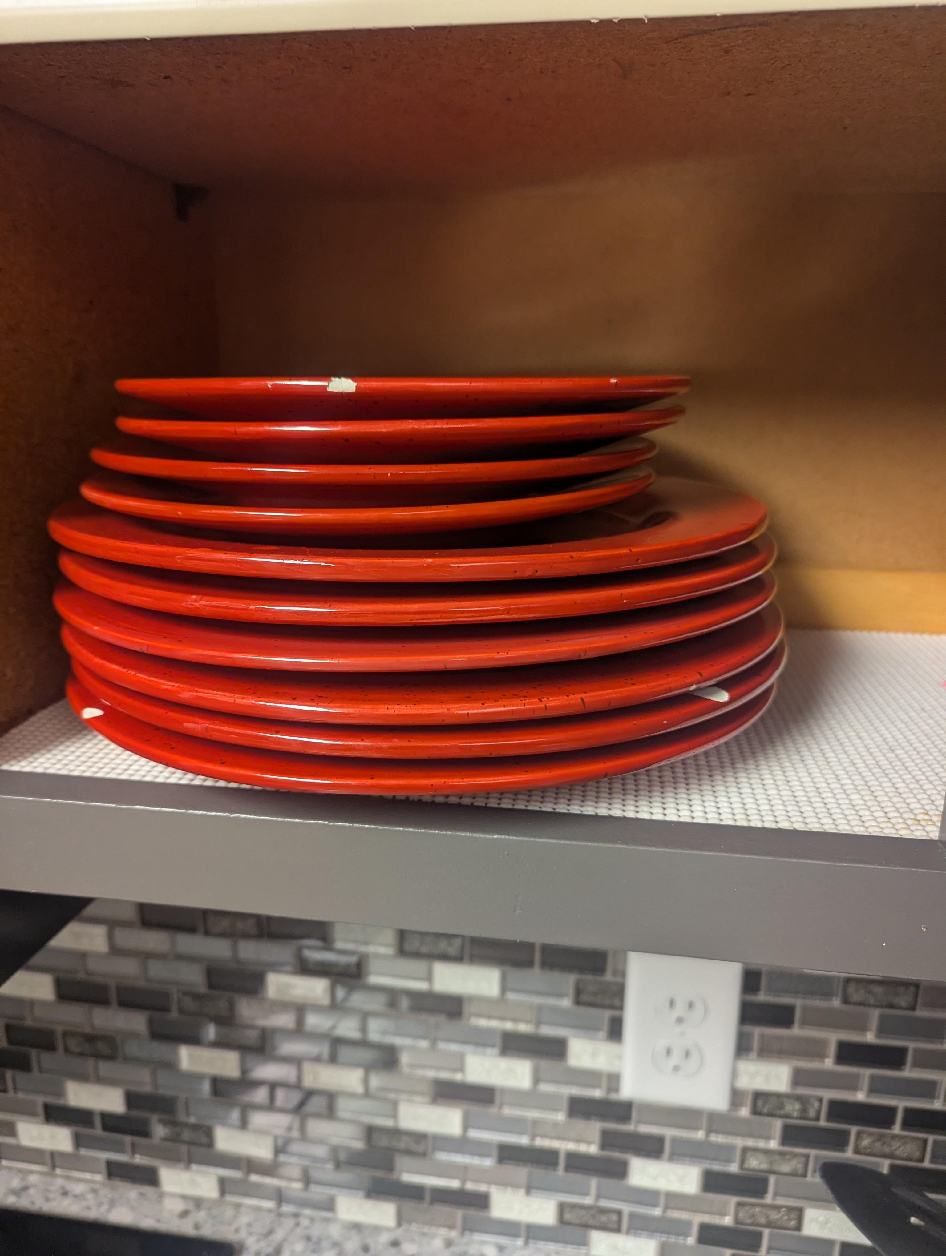 All dishes chipped and cracked.