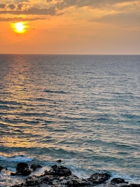 The view of the sunset from the hotel