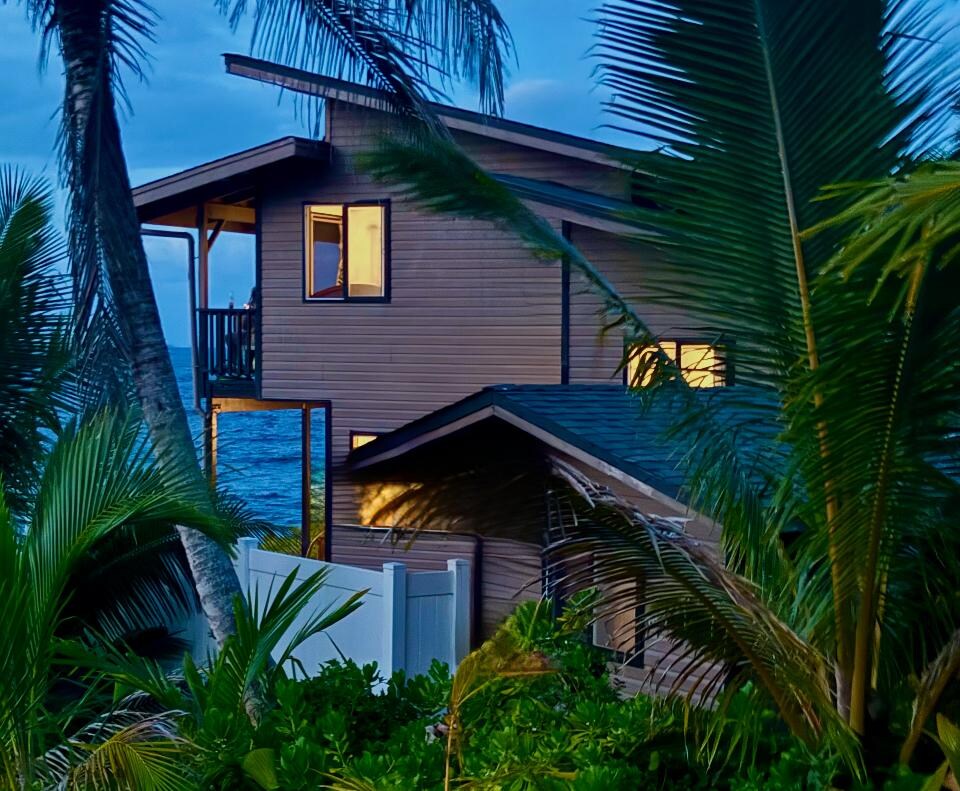 Almost completely surrounded by the ocean just not the backside