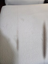 Stains all over the bed sheet