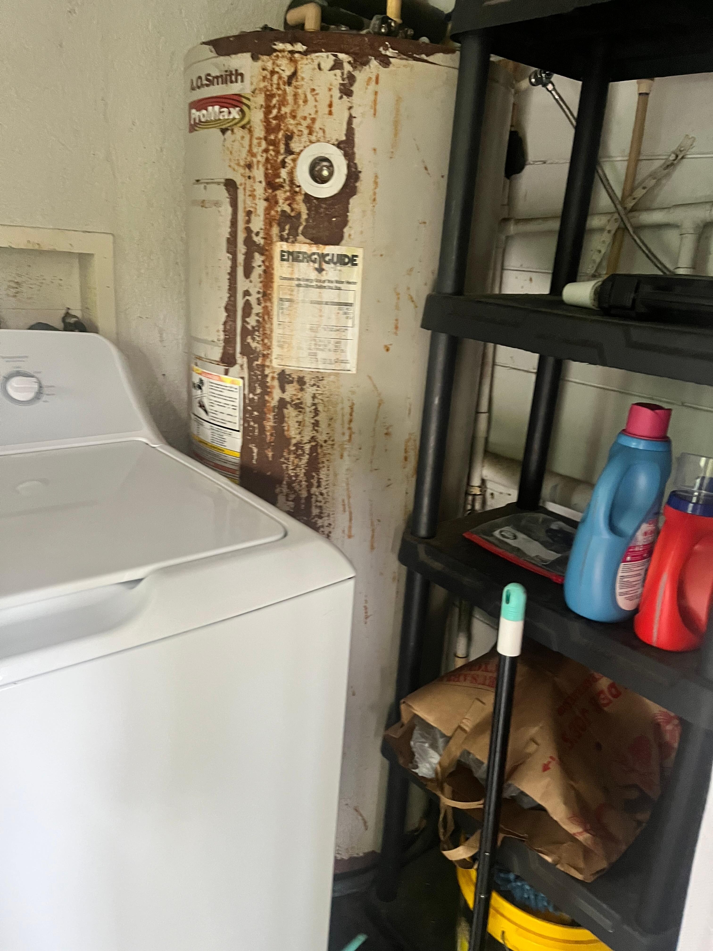 Dilapidated outdoor laundry/junk room.