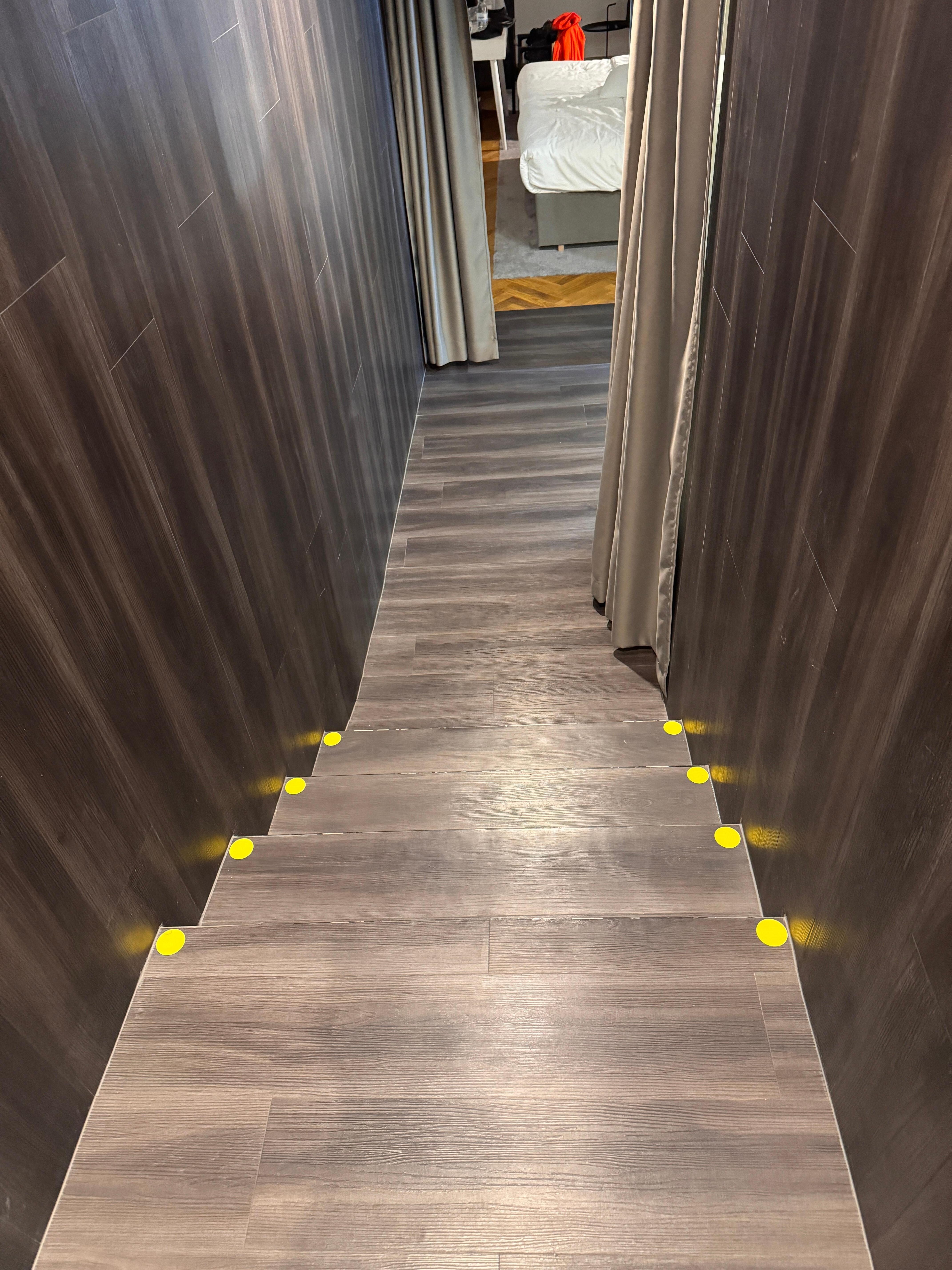 This is just one of the two stair you need to walk up and down just to get to your room. 