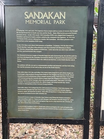 Sandakan Memorial Park was very serene and moving