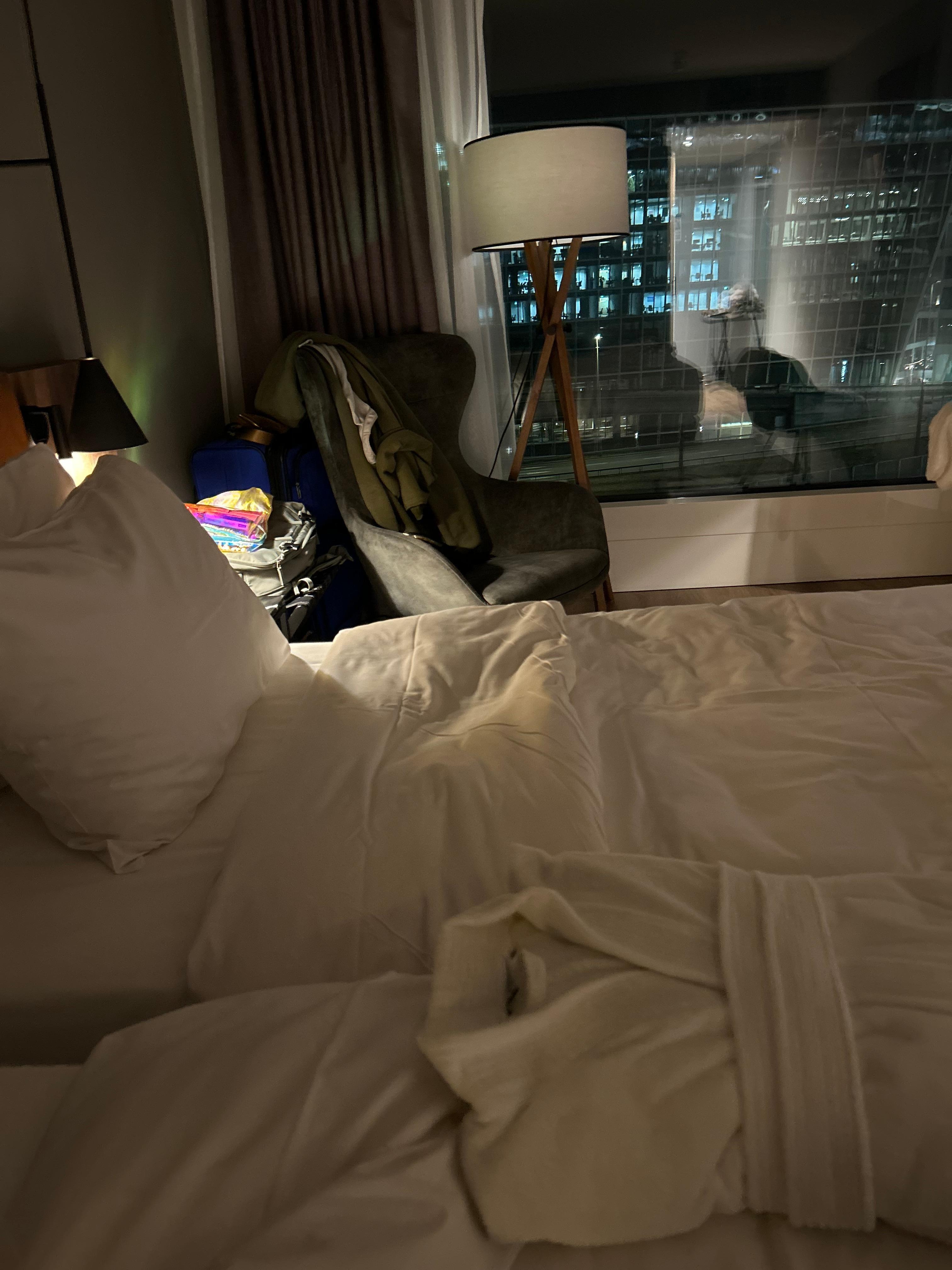 They upgraded us to a superior room because of the length of our stay.  Unexpected! 