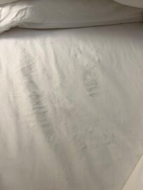 Stains on the bed sheets