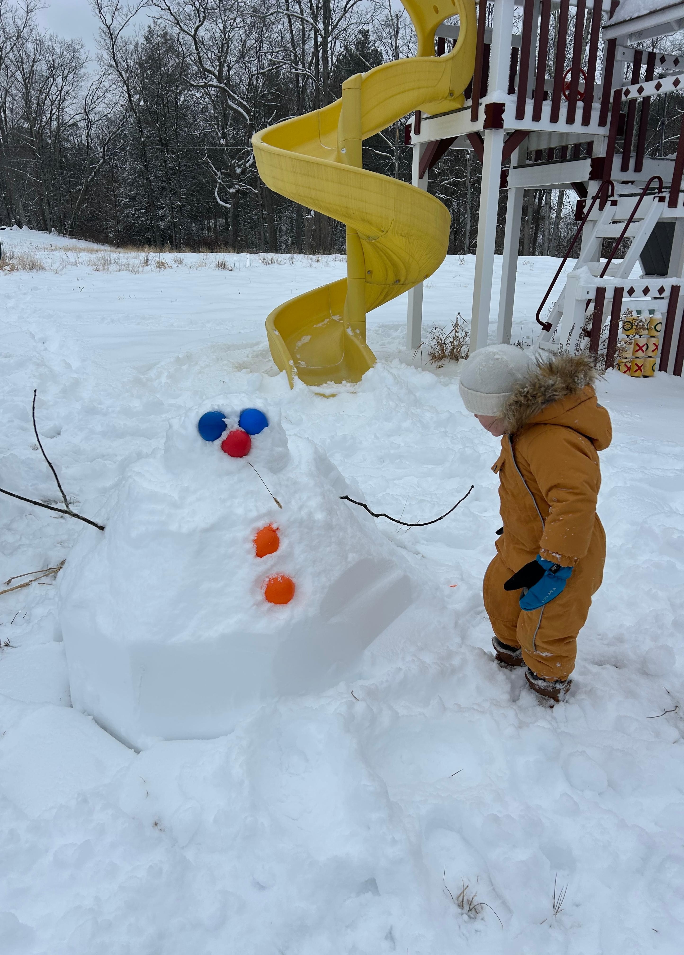Playground fun in winter